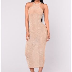 Rhinestone white dress